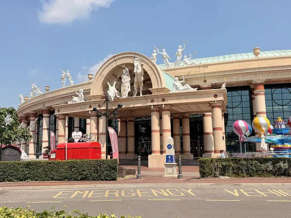 Main entrance of the Trafford Centre shopping centre near Trafford Park, Manchester