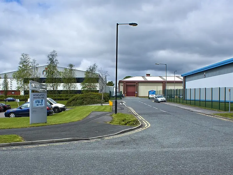 Modern industrial units at Mango Park on Wingates Industrial Estate, Westhoughton